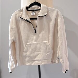 Women's Cream Quarter-Zip Sweater